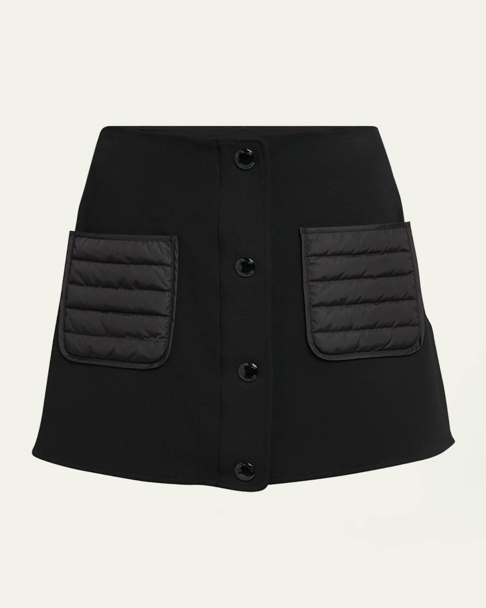 Punto Milano Quilted Pocket Mini Skirt